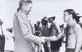 No 77 Squadron Association Butterworth photo gallery - Reg Richardson and The Hon John Gorton at Butterworth -  June 1968 (77 Squadaron)